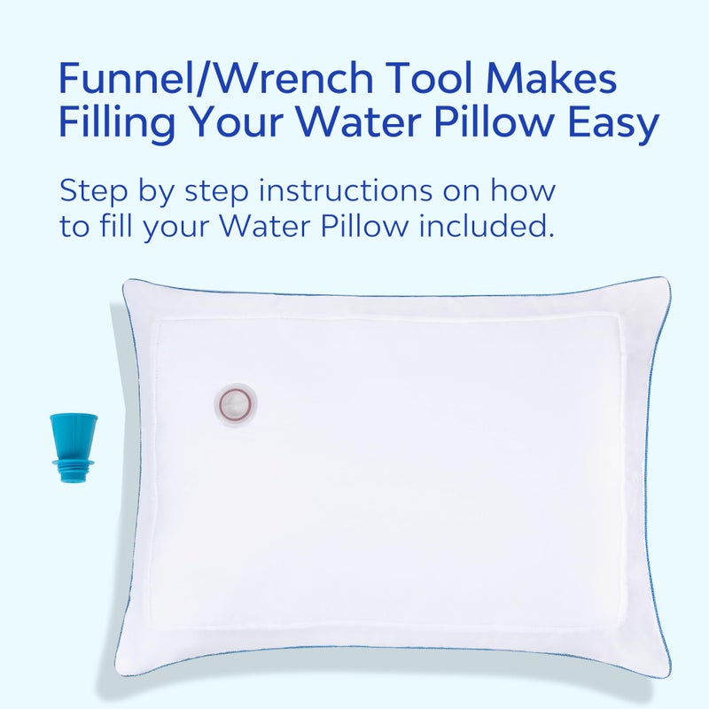 Mediflow Elite Collection Water Pillow - Orthopedic Neck Pain Relief, Adjustable for Sleeping (Single, White) - Image 5